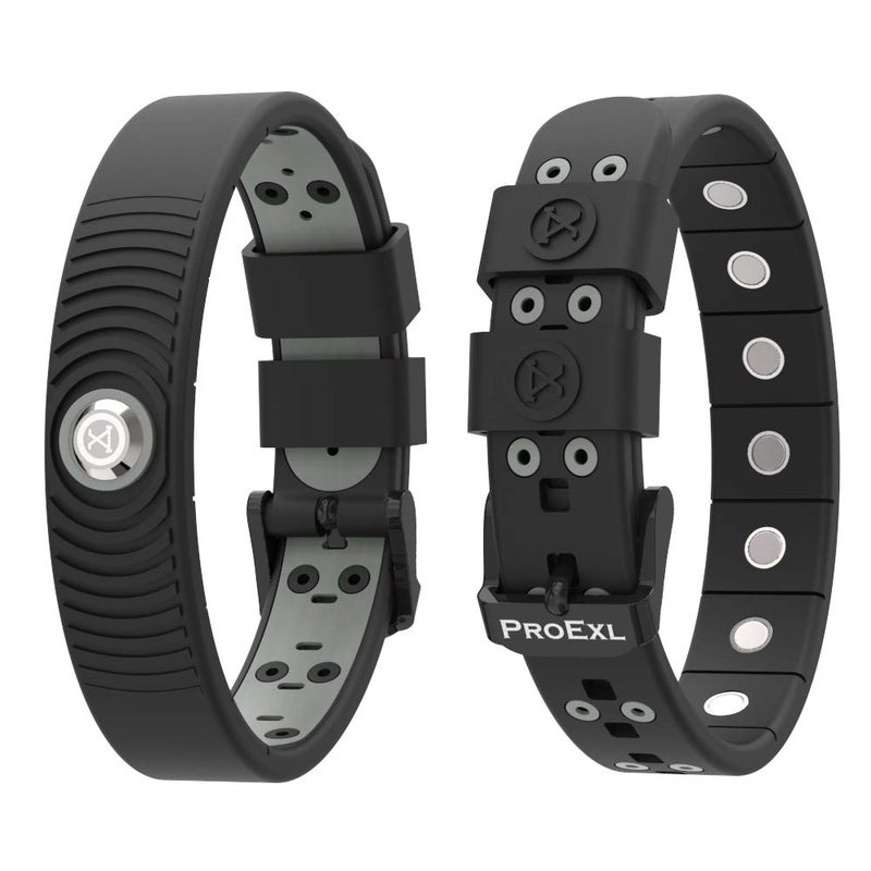 PROEXLÂ® 18 MAX Sports Magnetic Bracelet - Waterproof - Breathable Strap - Super Strength - (Black Gray) - Image 2